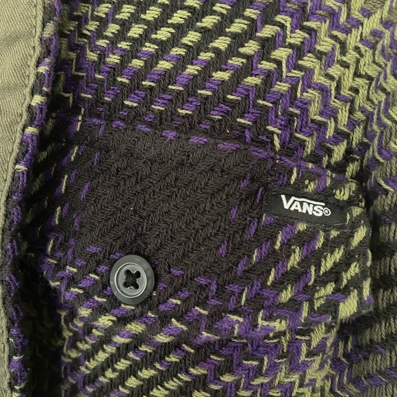 Vans Men's Saviano Plaid Button-Up Overshirt - Picture 5 of 8